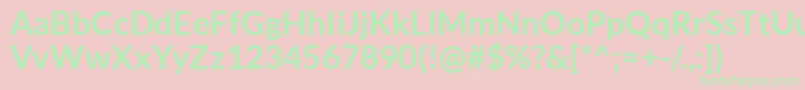 LatoBold Font – Green Fonts on Pink Background