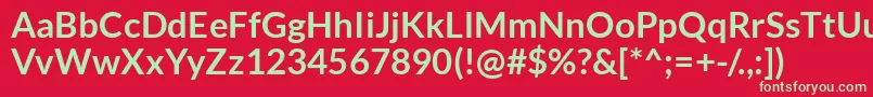 LatoBold Font – Green Fonts on Red Background