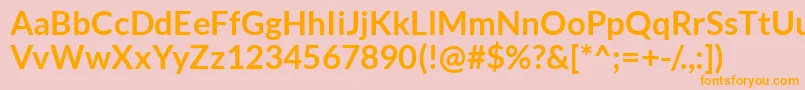 LatoBold Font – Orange Fonts on Pink Background