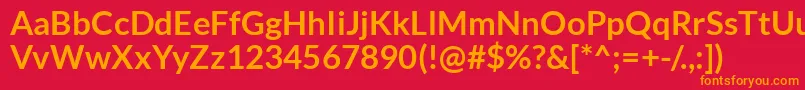 LatoBold Font – Orange Fonts on Red Background