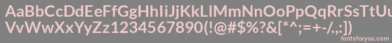 LatoBold Font – Pink Fonts on Gray Background