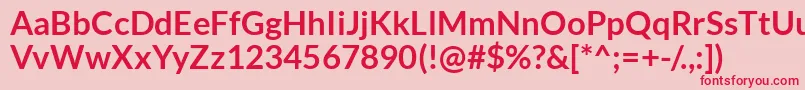 LatoBold Font – Red Fonts on Pink Background