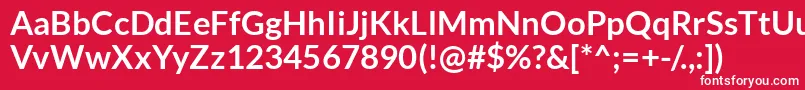 フォントLatoBold – 赤い背景に白い文字