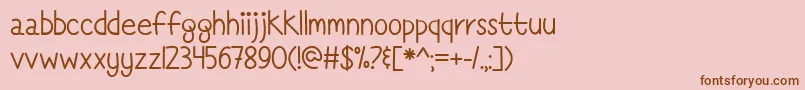 SimplyComplicated Font – Brown Fonts on Pink Background