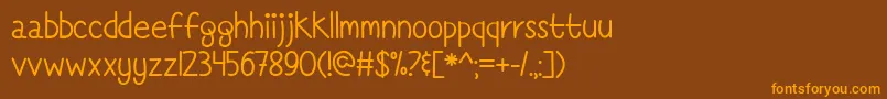 SimplyComplicated Font – Orange Fonts on Brown Background