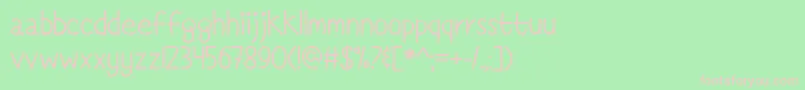 SimplyComplicated Font – Pink Fonts on Green Background
