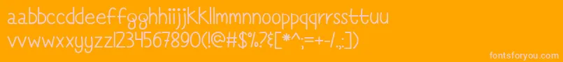 SimplyComplicated Font – Pink Fonts on Orange Background