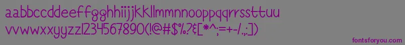 SimplyComplicated Font – Purple Fonts on Gray Background