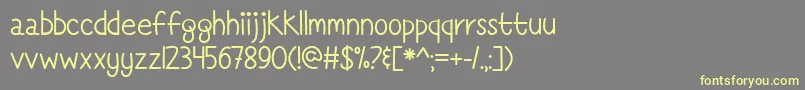 SimplyComplicated Font – Yellow Fonts on Gray Background