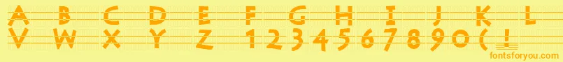 Stonecapsingrid Font – Orange Fonts on Yellow Background