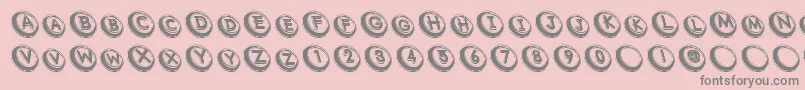 Comsrb Font – Gray Fonts on Pink Background
