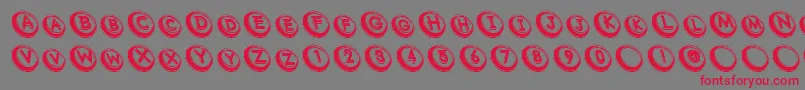 Comsrb Font – Red Fonts on Gray Background