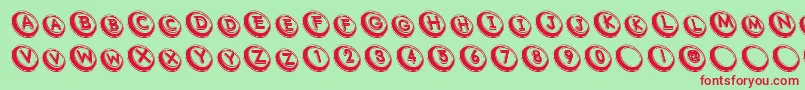 Шрифт Comsrb – красные шрифты на зелёном фоне