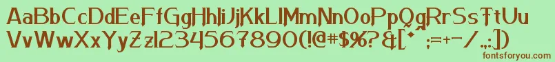 Arneson Font – Brown Fonts on Green Background