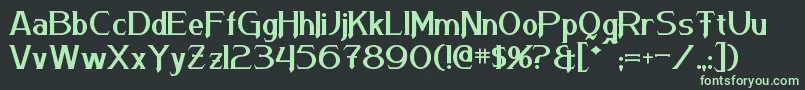 フォントArneson – 黒い背景に緑の文字