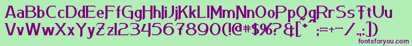 Arneson Font – Purple Fonts on Green Background
