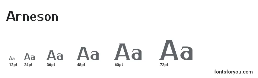 Arneson Font Sizes