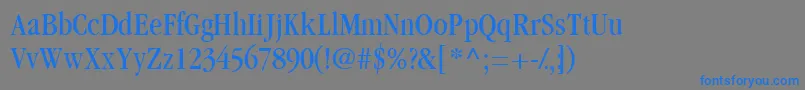 フォントGaramondbookcondssk – 灰色の背景に青い文字