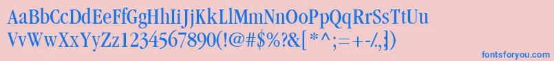 Garamondbookcondssk Font – Blue Fonts on Pink Background