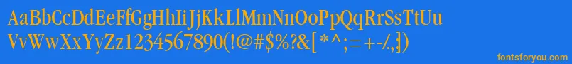 Garamondbookcondssk Font – Orange Fonts on Blue Background