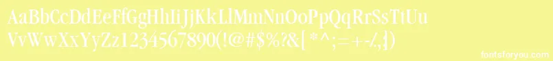 Garamondbookcondssk Font – White Fonts on Yellow Background