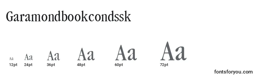 Größen der Schriftart Garamondbookcondssk
