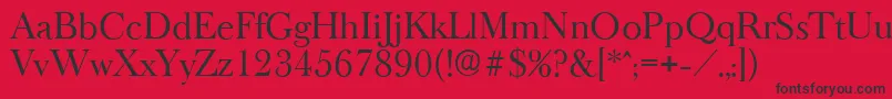 BaskeroldserialRegular Font – Black Fonts on Red Background