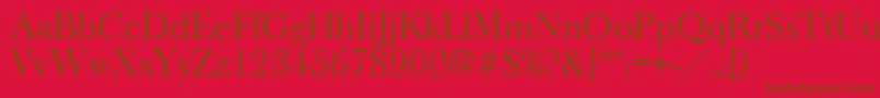 BaskeroldserialRegular Font – Brown Fonts on Red Background