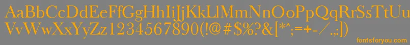 BaskeroldserialRegular Font – Orange Fonts on Gray Background