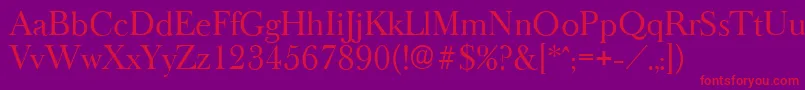 Шрифт BaskeroldserialRegular – красные шрифты на фиолетовом фоне