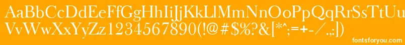 フォントBaskeroldserialRegular – オレンジの背景に白い文字