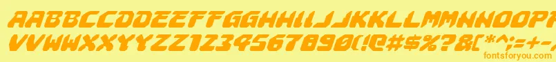 Astropolisi Font – Orange Fonts on Yellow Background