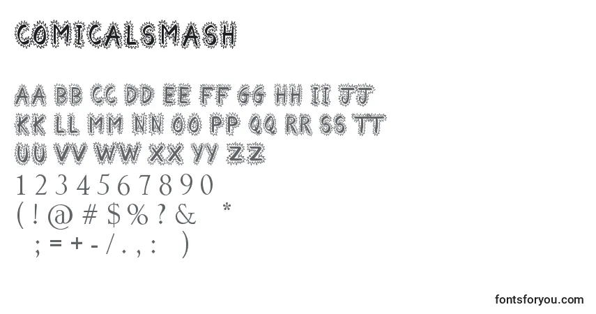 Czcionka ComicalSmash – alfabet, cyfry, specjalne znaki