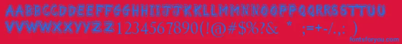 Шрифт ComicalSmash – синие шрифты на красном фоне