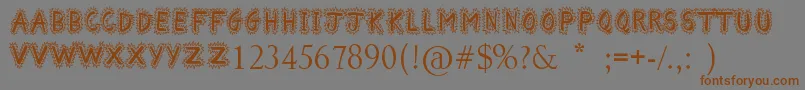 Шрифт ComicalSmash – коричневые шрифты на сером фоне