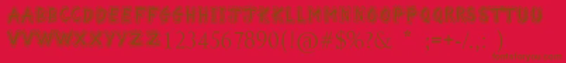 ComicalSmash Font – Brown Fonts on Red Background