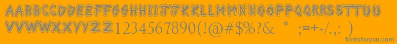 ComicalSmash-fontti – harmaat kirjasimet oranssilla taustalla
