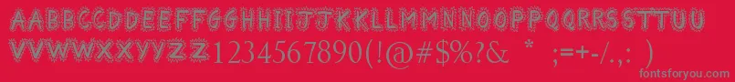ComicalSmash Font – Gray Fonts on Red Background