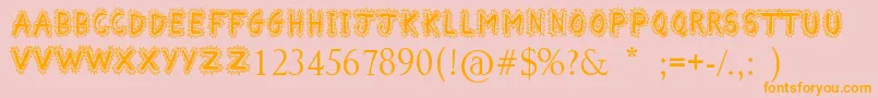 ComicalSmash Font – Orange Fonts on Pink Background