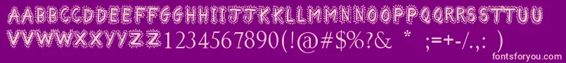 ComicalSmash-fontti – vaaleanpunaiset fontit violetilla taustalla