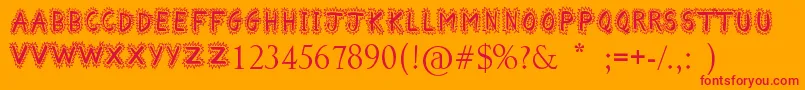 ComicalSmash Font – Red Fonts on Orange Background