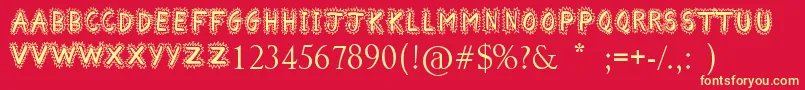 ComicalSmash Font – Yellow Fonts on Red Background