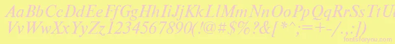 En savoir plus sur la police PtNewtonItalicCyrillic Police PtNewtonItalicCyrillic – polices roses sur fond jaune