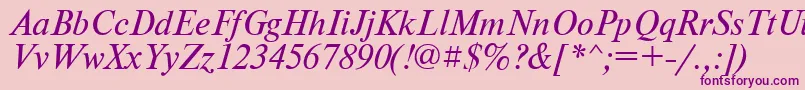 PtNewtonItalicCyrillic Font – Purple Fonts on Pink Background