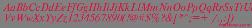 Шрифт PtNewtonItalicCyrillic – красные шрифты на сером фоне