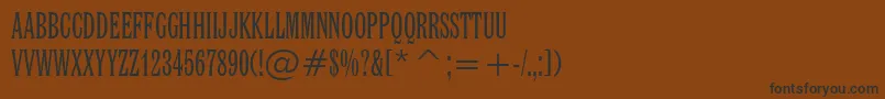 Шрифт Latinxc – чёрные шрифты на коричневом фоне