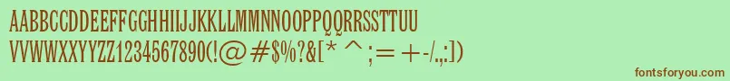Latinxc Font – Brown Fonts on Green Background