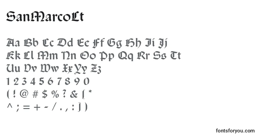 SanMarcoLt Font – alphabet, numbers, special characters