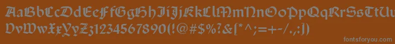 フォントSanMarcoLt – 茶色の背景に灰色の文字