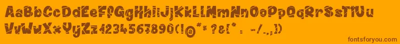 WinterInAlaska Font – Brown Fonts on Orange Background